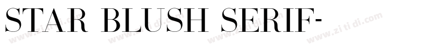 star blush serif字体转换